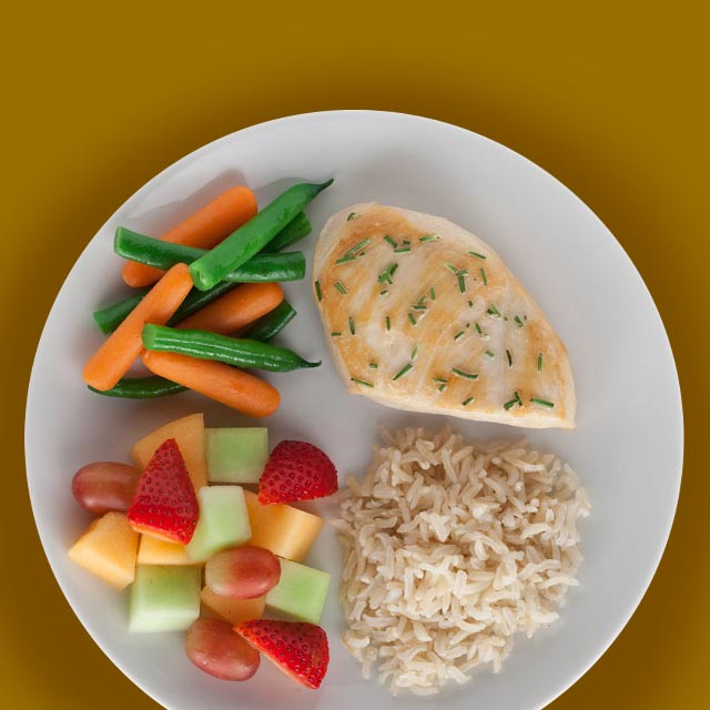 Fill half your plate with colorful fruits and vegetables and see how easy it is to eat better!