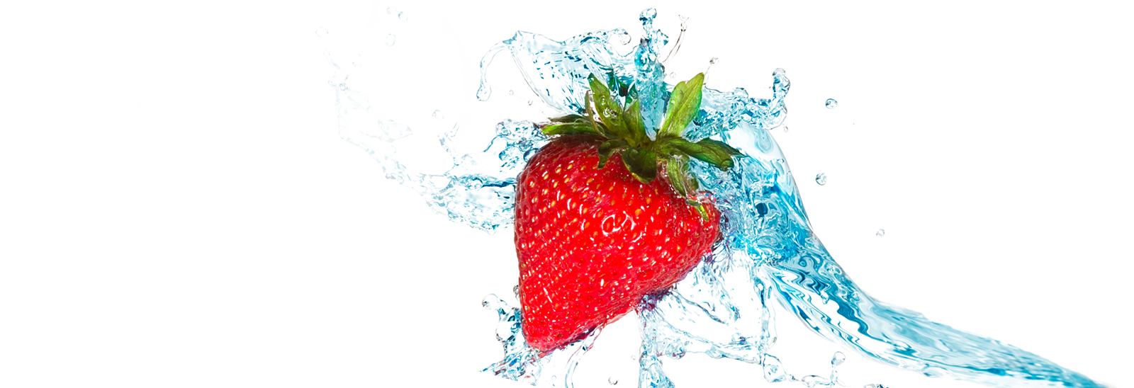 Picture of water and strawberry